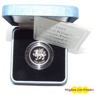 1995 Silver Proof £1 - Click Image to Close